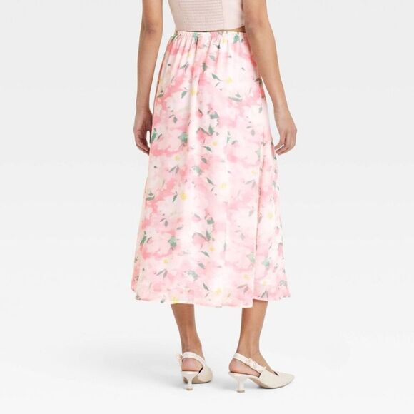 A New Day - Women's Sheer Maxi A-Line Skirt - A New Day Pink F Pink - Picture 2 of 3